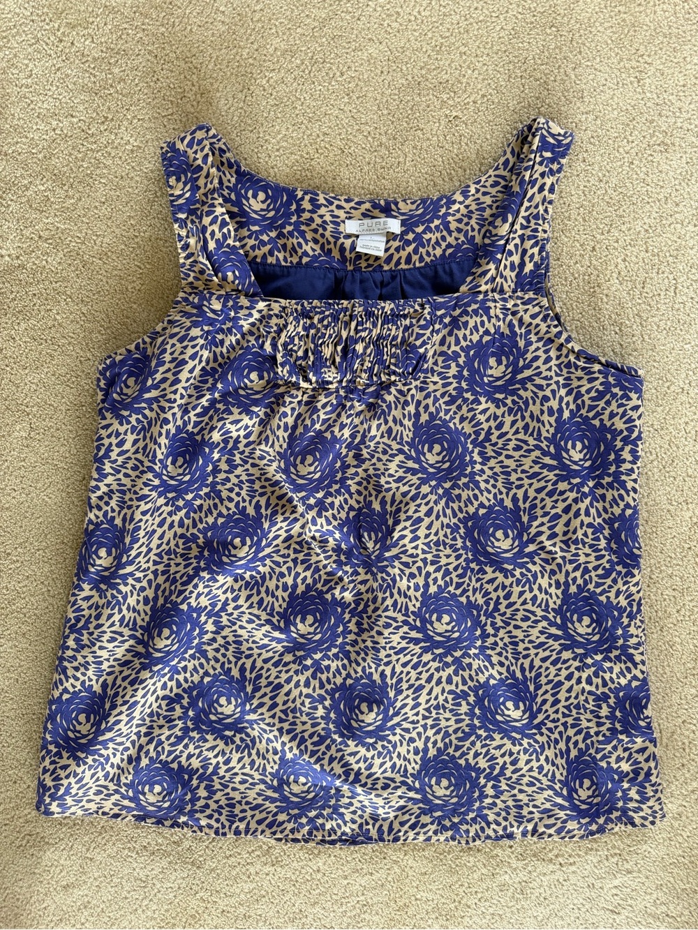PURE by Alfred Sung Floral Sleeveless Tank Top